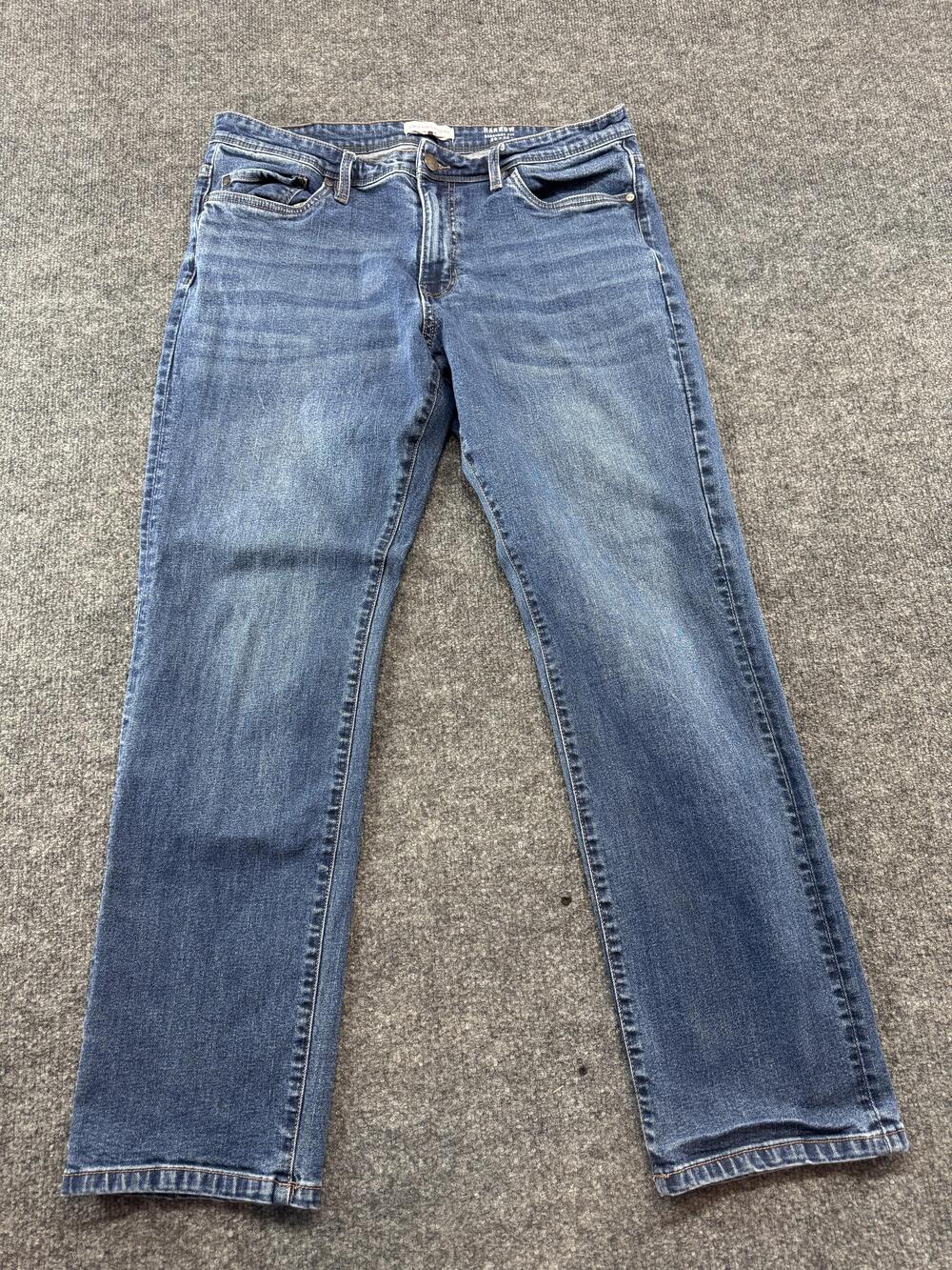 English Laundry Harrow Straight Fit Jeans Mens 36x32 Blue Wash Stretch Denim